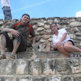 На пирамиде в Эк Баламе нас ждали в 21 веке - Мексика 2008