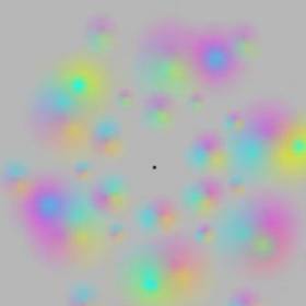 Смотрите в центр на чёрную точку - Цветные пятна должны исчезнуть - Как матрица обманывает наше сознание №2