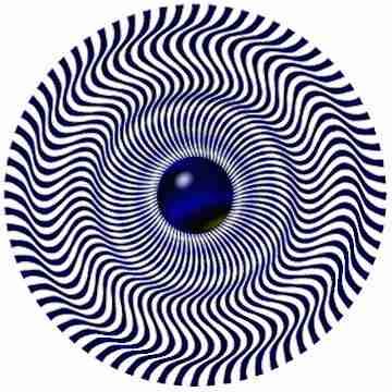 Смотрите в центр и двигайте головой вперед-назад. В данном случае, иллюзия сильнее - она может возникать, даже если головой и не двигать. Автор: Nicholas Wade - Как матрица обманывает наше сознание №2