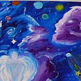 основная тема работ - мой Космос - Семинар Ломаева В.Ф. «Медитативное творчество» масляные краски 04 ноября 2009г.