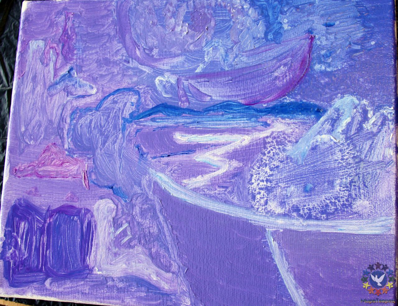 Ну наконец и сами работы - Семинар Ломаева В.Ф. «Медитативное творчество» масляные краски