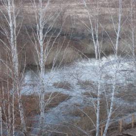 На рассвете. На реке стоит лед - Аркаим, ноябрь 2010, Дмитрий Аникин