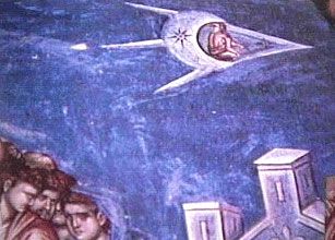 часть фрески the crucifixion - НЛО в древности (подтверждения и находки)