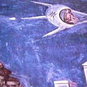 часть фрески the crucifixion - НЛО в древности (подтверждения и находки)