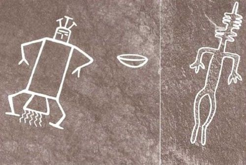0Наскальные рисунки индейцев хопи в штате Аризона - НЛО в древности (подтверждения и находки)