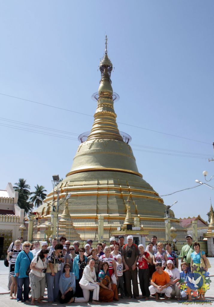 Пагода Bo ta thaung, где заложен волос Будды - МЬЯНМА, февраль 2011