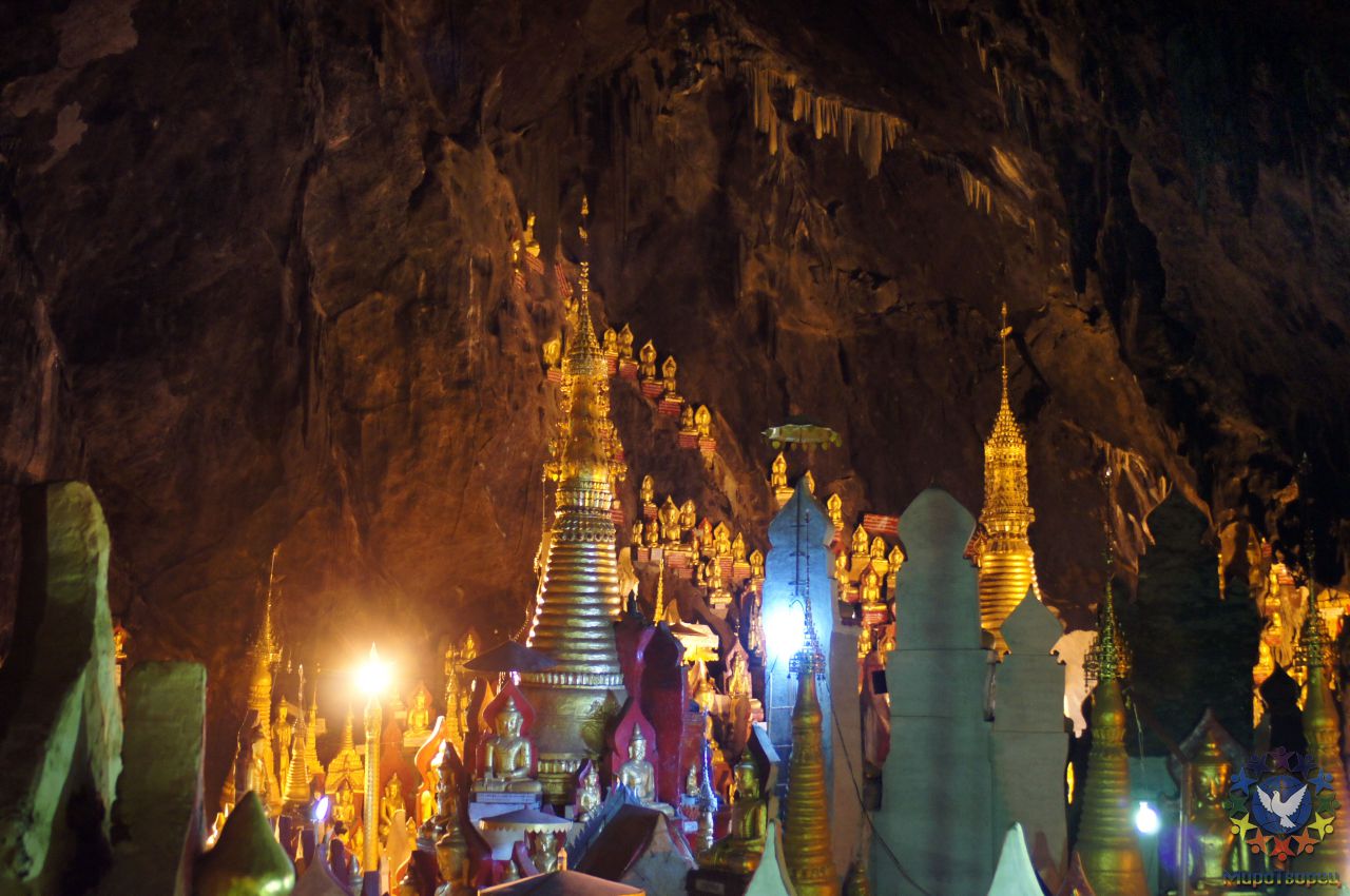 Внутри пещер находится 8094 статуй Будды - МЬЯНМА, февраль 2011