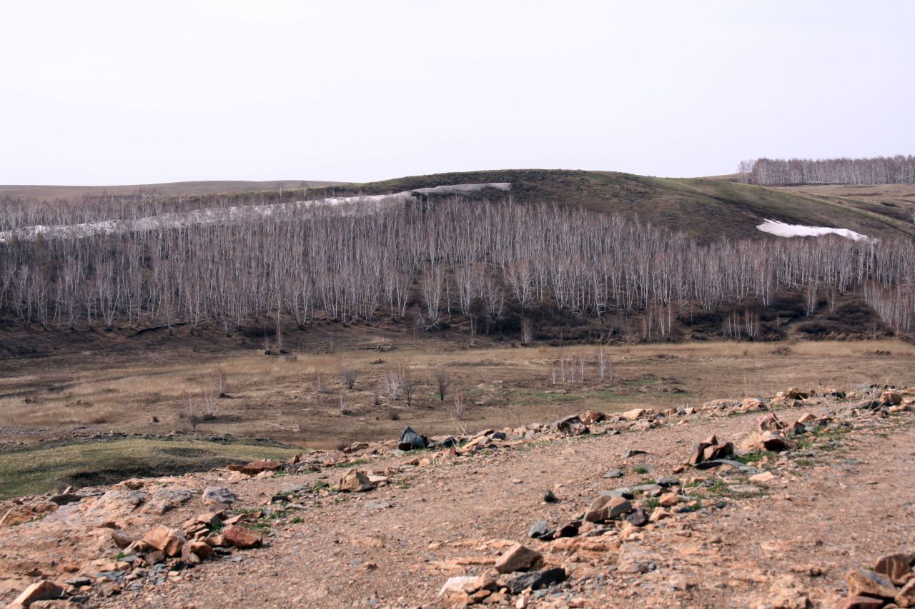 Вид с Шаманки на гору Любви - Аркаим, 28-30 апреля 2011г.