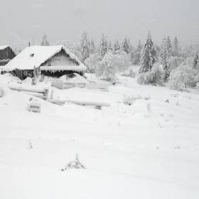 Деревня на Белой Горе...снегом вся запорошённая. - Белогорье, Крестьянинов Владимир.