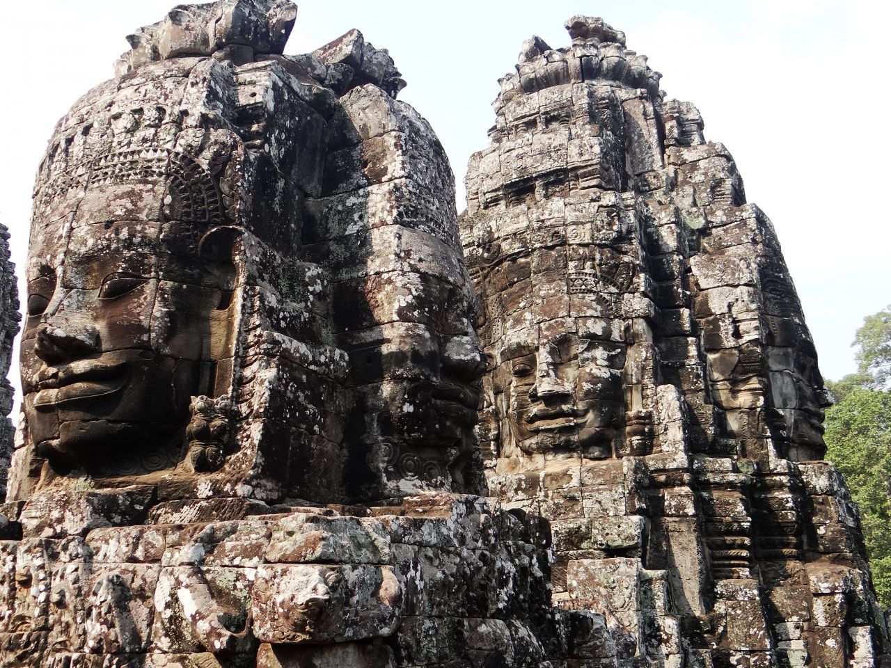 Башни Байона. - Камбоджа, Лаос. Февраль 2014. Часть 2. Ангкор.