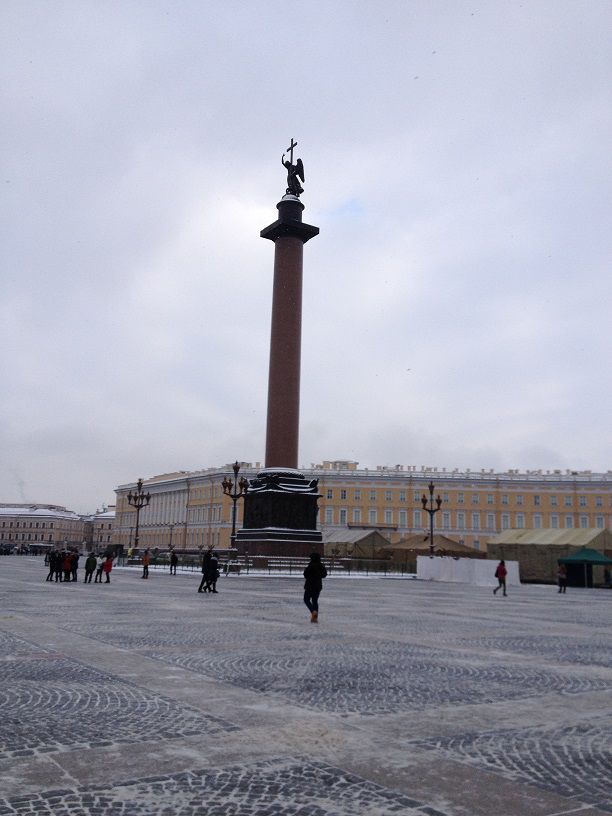 Александровская колонна - Работа в Санкт-Петербурге 27 января 2015 года