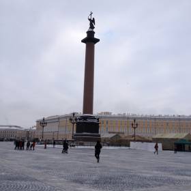 Александровская колонна - Работа в Санкт-Петербурге 27 января 2015 года
