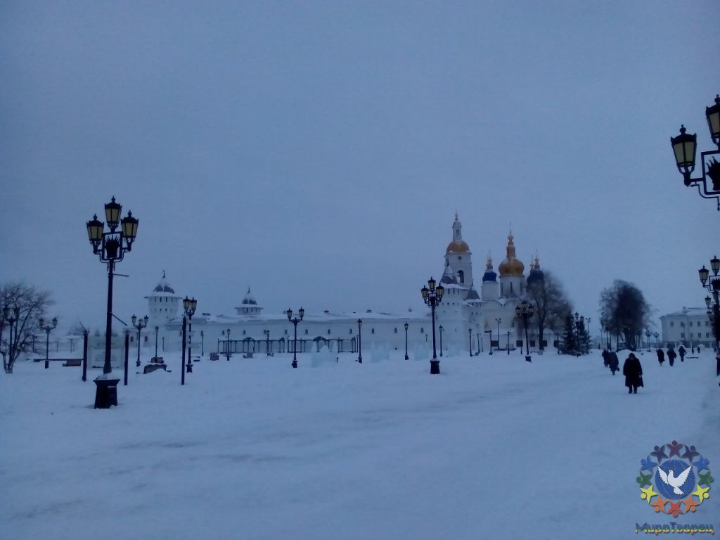 Вот и добрались до центра г. Тобольск - Поездка группы «Вестники» в Тобольск 03.01.2015
