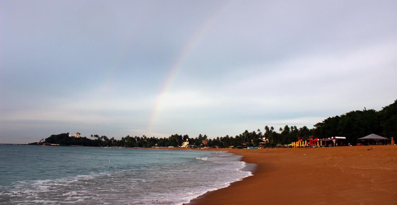 Унаватуна - первое утро, радуга нас приветствует! - Шри-Ланка.