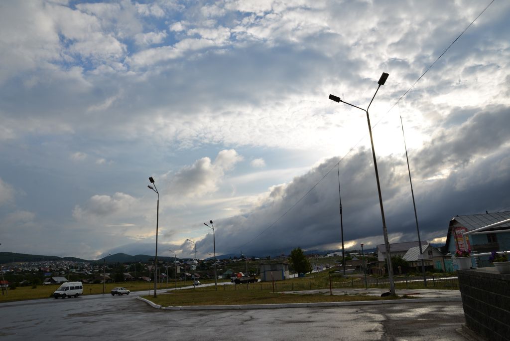 Грозовые тучи циклона, от которого мы убегали всю дорогу до Бутаево. - Поездка группы «Вестники» в п. КУРТАЗА  14 июля 2016 года