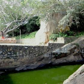 Львиный бассейн Синха-покуна, похожий на каменную цистерну, где из пасти стоящего на задних лапах льва выливалась вода. - Шри-Ланка 2017. Часть 3.