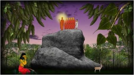 Михинтале считается колыбелью буддизма на Шри-Ланке. Существует легенда о его приходе.Махинда – сын царя Ашоки, став монахом, обращал в буддийскую веру жителей Юго-Восточной Индии. Около 250 года до н. э. странствия Махинды привели его на Шри-Ланку. Он высадился в Михинтале, где в то время правил король Тисса из племени «львиных людей». Страшась могущественного правителя на континенте, король Тисса пожелал принять буддийскую веру. Однако летопись сообщает, что посетивший его монах не собирался обращать в свою веру кого попало, а потому подверг Тиссу испытанию. - Как называется это дерево, король? - Это дерево манго. - Кроме него, есть другие деревья манго? - Да, есть еще много деревьев манго. - Есть ли другие деревья, кроме этого и других деревьев манго? - Другие деревья есть, но это уже не манго. - Кроме других деревьев манго и совсем других деревьев есть еще какие-нибудь деревья? Король ответил правильно на последний вопрос, и монах обратил его в буддийскую веру. Ответ короля гласил: Да, есть - это дерево манго. - 2017 ШРИ-ЛАНКА МИХИНТАЛЕ – РИТИГАЛА