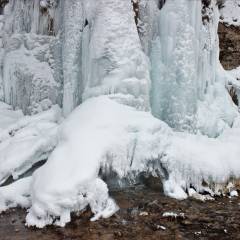 Шестой объект нашего новогоднего путешествия - водопад близ Суксуна. - Четыре дня Пермской Лапландии...