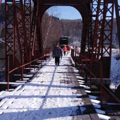 Часть пути мы решили пройти пешком, по мостам, до одного из красивейших виадуков. - Поездка на зимний Байкал 5-13 февраля 2021 год.