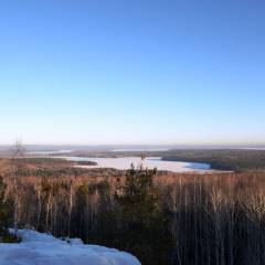 Прекрасная панорама с видом на реку Ельчёвка. - Поездка группа «Вестники» на гору Ельчёвошная 11 декабря 2021 года.