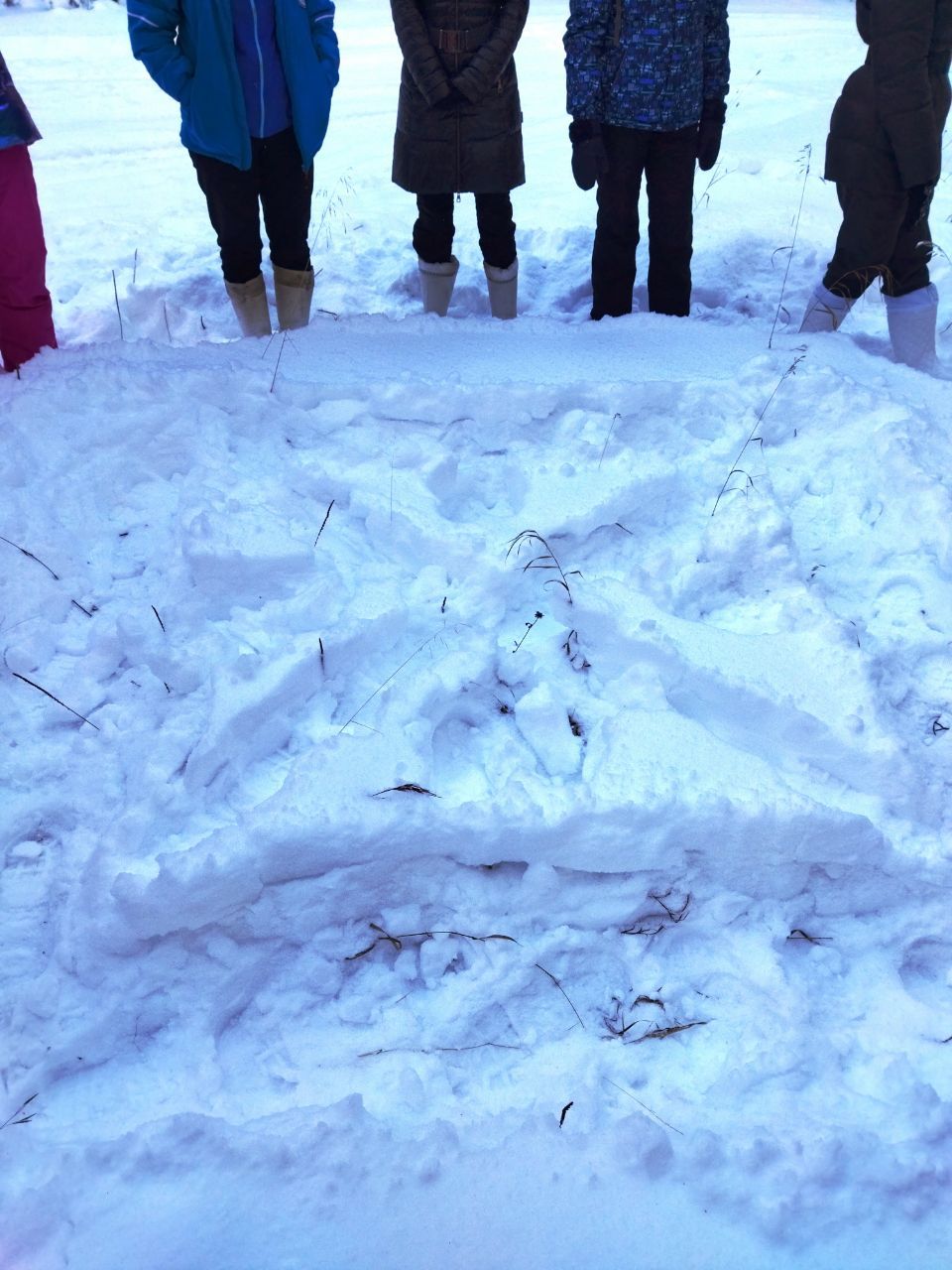В глубоком снегу ретранслятор обрёл 3D объём. - Поездка группа «Вестники» на Большой Бугор 9 января 2022 года.