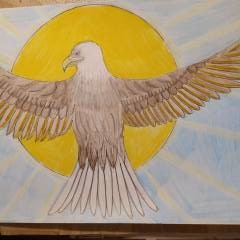 Орёл - Дух - Новые рисунки. Орел и Духовное сердце